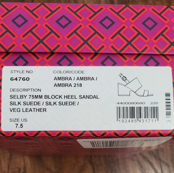 Tory Burch Shelby block heel sandal new in box size 7.5 - Picture 8 of 11